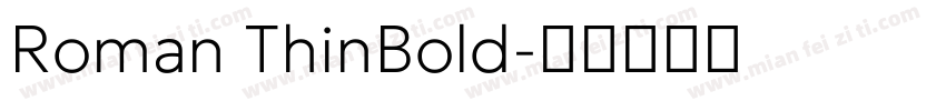 Roman ThinBold字体转换